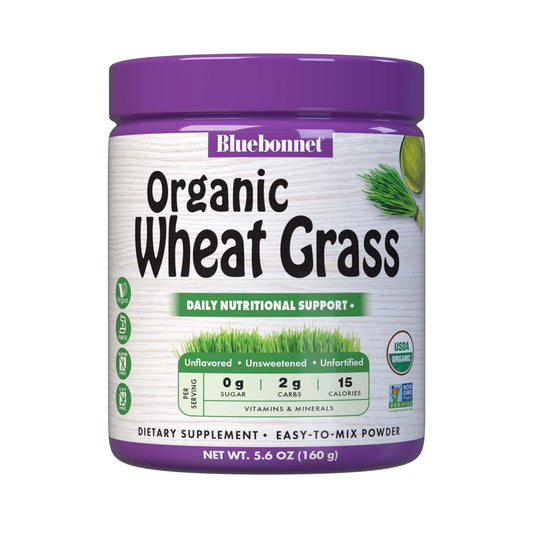 Pre-Order | Arrives in 5–10 Days – Bluebonnet Nutrition Super Earth Organic Wheatgrass Powder, 35 Servings, Dark Green, 5.6 Oz