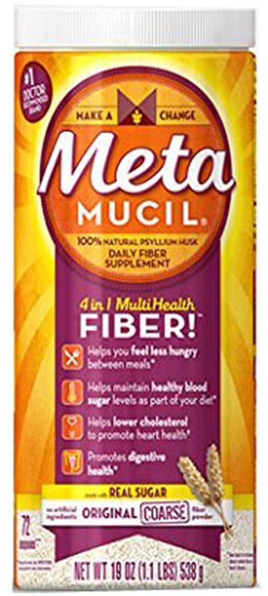 Pre-Order | Arrives in 5–10 Days – Metamucil Coarse Original Texture Unflavored Fiber 19 ounces