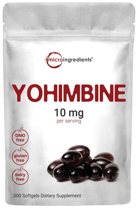 Pre-Order | Arrives in 5–10 Days – Double Strength Yohimbine Supplements for Men and Women, 10mg Per Serving, 300 Softgels, Yohimbine HCL with Virgin Sunflower Seed Oil for Better Absorption, Supports Energy Production, African Raw