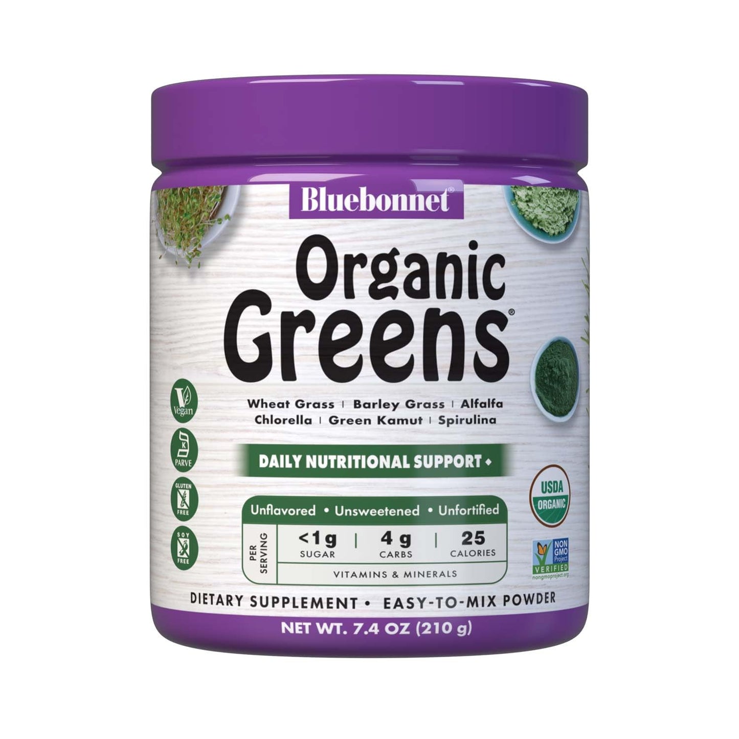 Pre-Order | Arrives in 5–10 Days – Bluebonnet Nutrition Super Earth Organic, Green Powder, 7.4 Oz