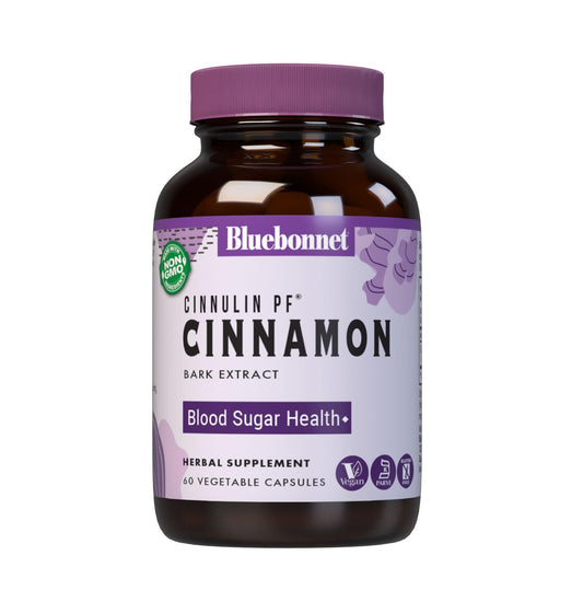 Pre-Order | Arrives in 5–10 Days – BlueBonnet Cinnulinpf Cinnamon Bark Extract Supplement, 60 Count, White