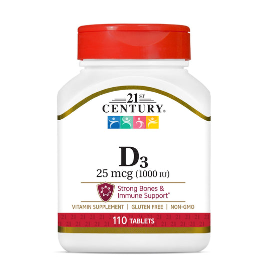 Pre-Order | Arrives in 5–10 Days – 21st Century Vitamin D, 1000iu, 110 Tablets