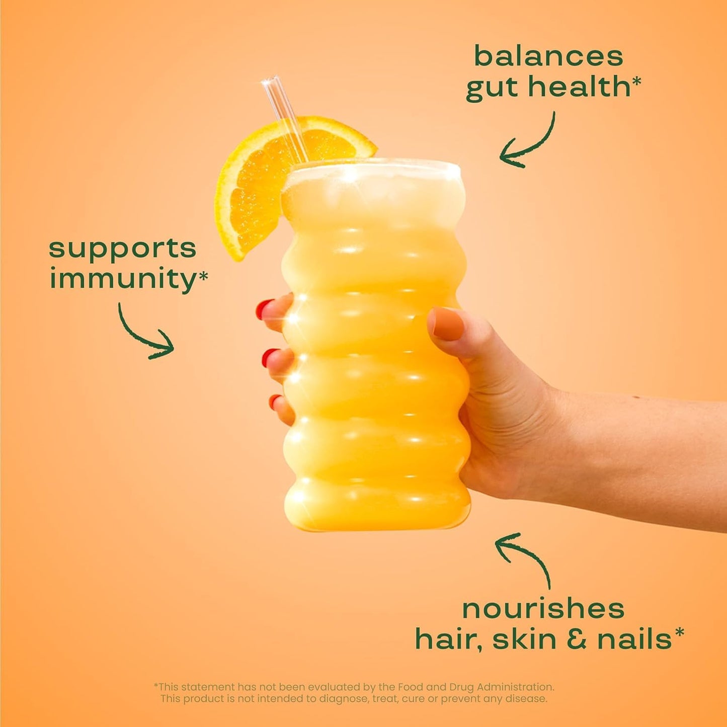 Pre-Order | Arrives in 5–10 Days – 
Bloom Nutrition Bovine Colostrum Powder for Gut Health, Immune Support, Hair Growth & Beauty Supplement, Gluten Free, Sugar Free | Orange Cream, 25 Servings