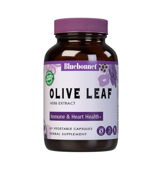 Pre-Order | Arrives in 5–10 Days – Bluebonnet Nutrition Standardized Olive Leaf Herb Extract, 60 Count