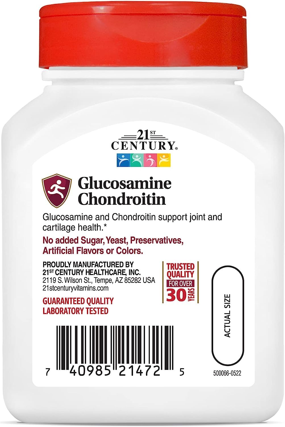 Pre-Order | Arrives in 5–10 Days – 21st Century Glucosamine Chondroitin 250/200mg - Original Strength, 60 Count