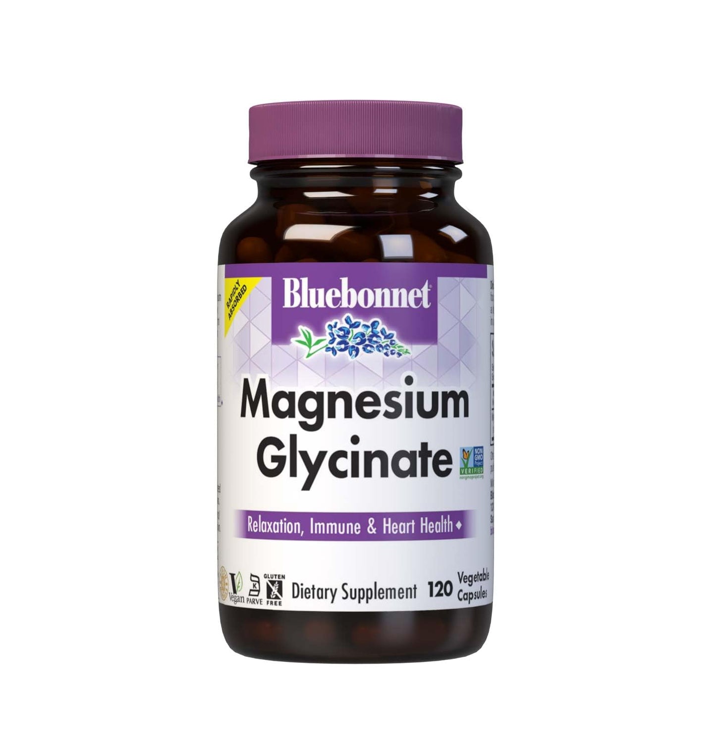 Pre-Order | Arrives in 5–10 Days – Bluebonnet Nutrition Magnesium Glycinate 400mg Maximum Absorption Mineral Complex Supports Energy Production & Enzyme Function - Non-GMO, Soy-Free, Gluten-Free - 120 Veggie Capsules