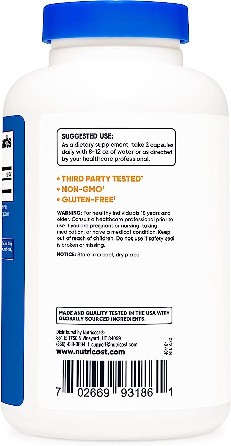 Pre-Order | Arrives in 5–10 Days – 
Nutricost Alpha Lipoic Acid 600mg Per Serving, 240 Capsules - Gluten Free, Vegetarian Capsules, Soy Free & Non-GMO