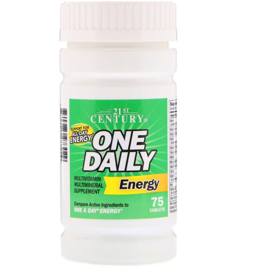 Pre-Order | Arrives in 5–10 Days – 21st Century One Daily Energy Tablets, 75 Count