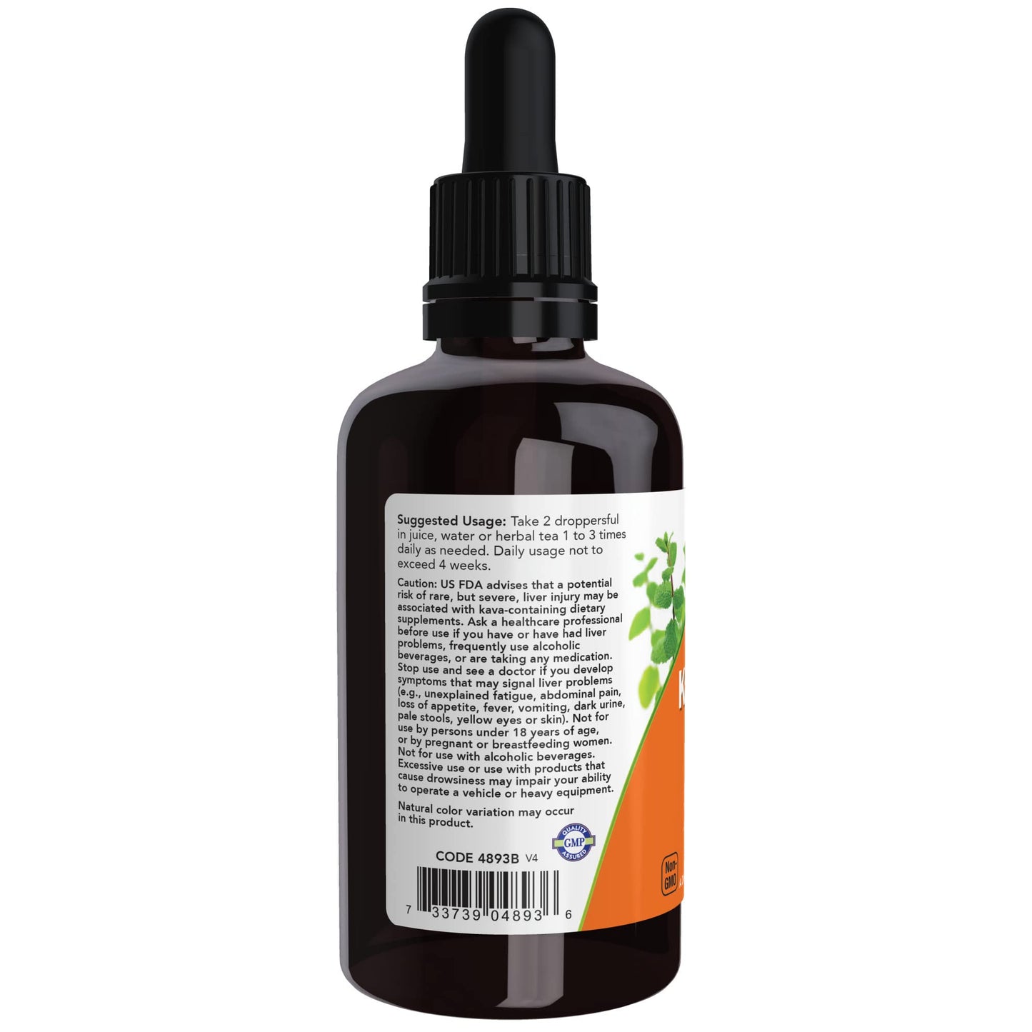 Pre-Order | Arrives in 5–10 Days – NOW Foods Supplements, Kava Kava Liquid Extract with Glycerin, Dropper Included, Relaxation*, 2-Ounce