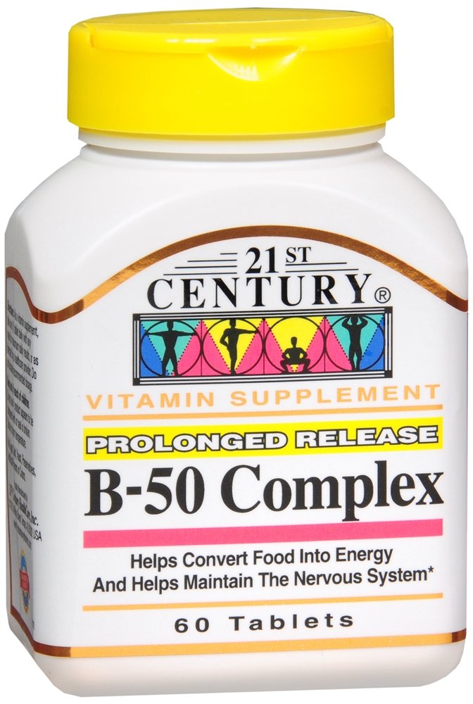 Pre-Order | Arrives in 5–10 Days – 21st Century B 50 Complex Prolonged Release Tablets, 60 Count (Pack of 1)