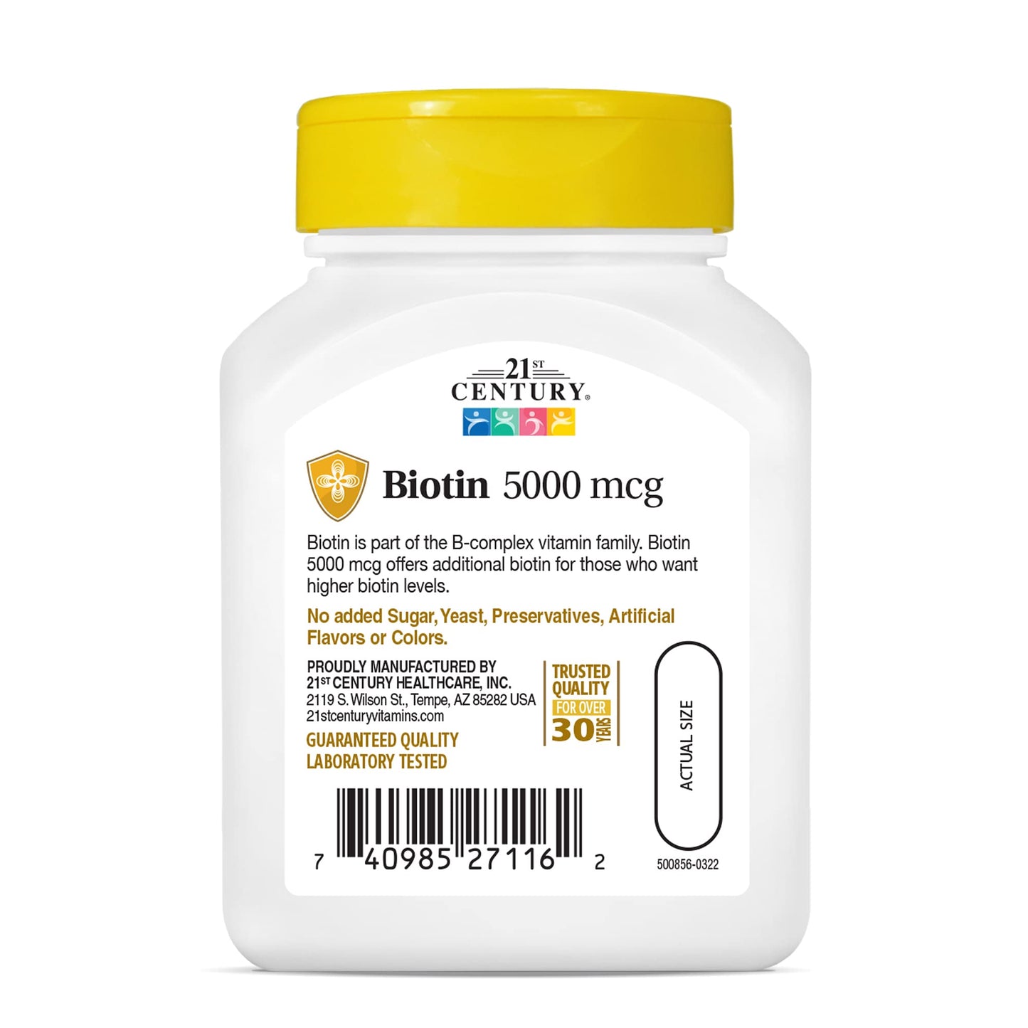 Pre-Order | Arrives in 5–10 Days – 21st Century Biotin, 5,000 mcg, 110 Capsules