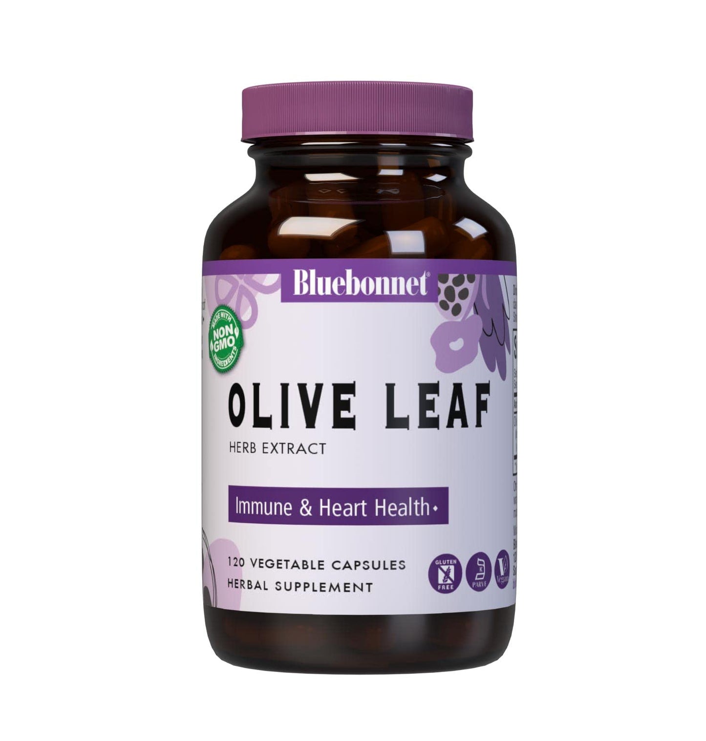 Pre-Order | Arrives in 5–10 Days – BlueBonnet Nutrition Olive Leaf Herb Extract, Supports Immune Health*, Heart Health*, Gluten-Free, Soy-Free, Kosher Certified, Non-GMO, Vegan, 120 Vegetable Capsules, 120 Servings