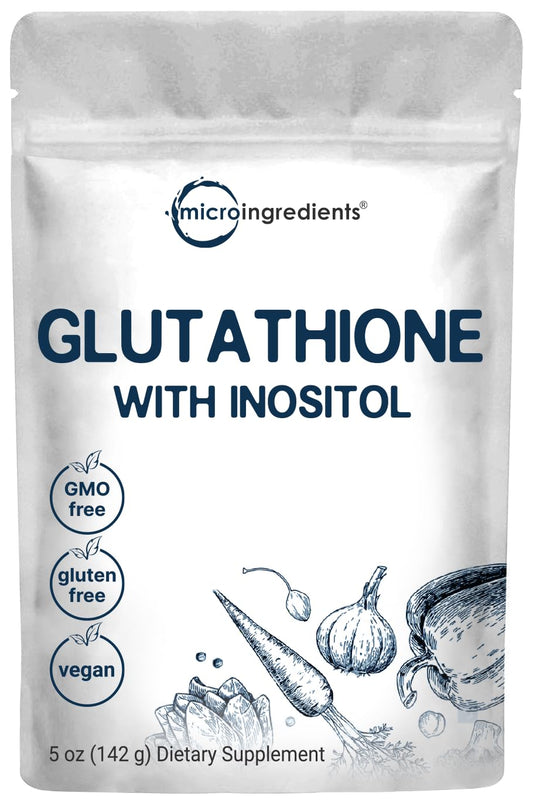 Pre-Order | Arrives in 5–10 Days – Glutathione Supplement, Pure Glutathione Reduced Powder with Inositol, 5 Ounce (9 Months Supply), 2 in 1 Formula, Powerful Ingredients for Antioxidants, Supports Liver Function, Vegan
