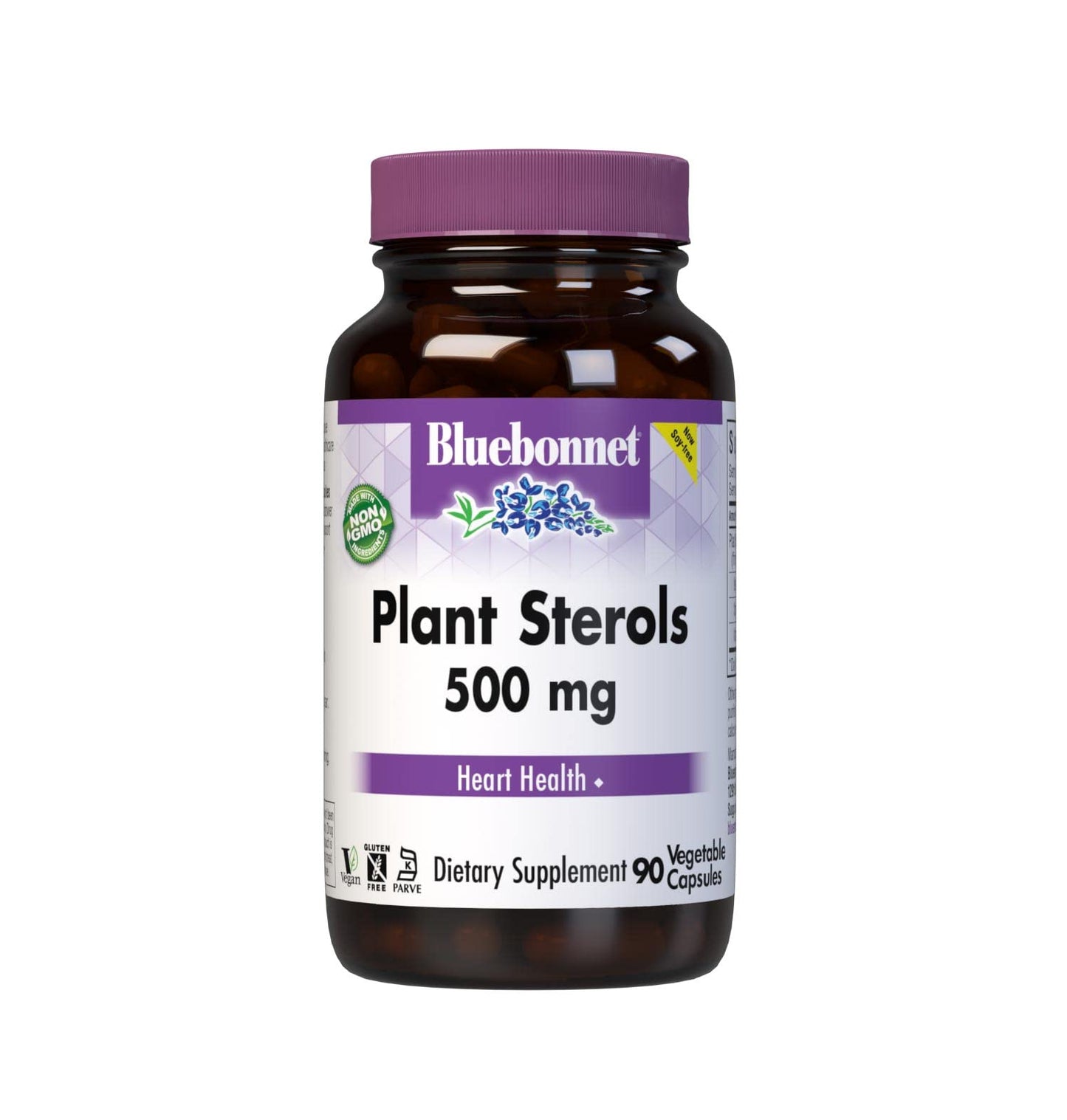 Pre-Order | Arrives in 5–10 Days – Bluebonnet Nutrition Plant Sterols 500mg Heart Health Supplement for Men & Women* - Non-GMO Beta-Sitosterol from Sunflower Oil - Vegan, Gluten-Free - 90 Vegetable Capsules