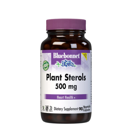 Pre-Order | Arrives in 5–10 Days – Bluebonnet Nutrition Plant Sterols 500mg Heart Health Supplement for Men & Women* - Non-GMO Beta-Sitosterol from Sunflower Oil - Vegan, Gluten-Free - 90 Vegetable Capsules