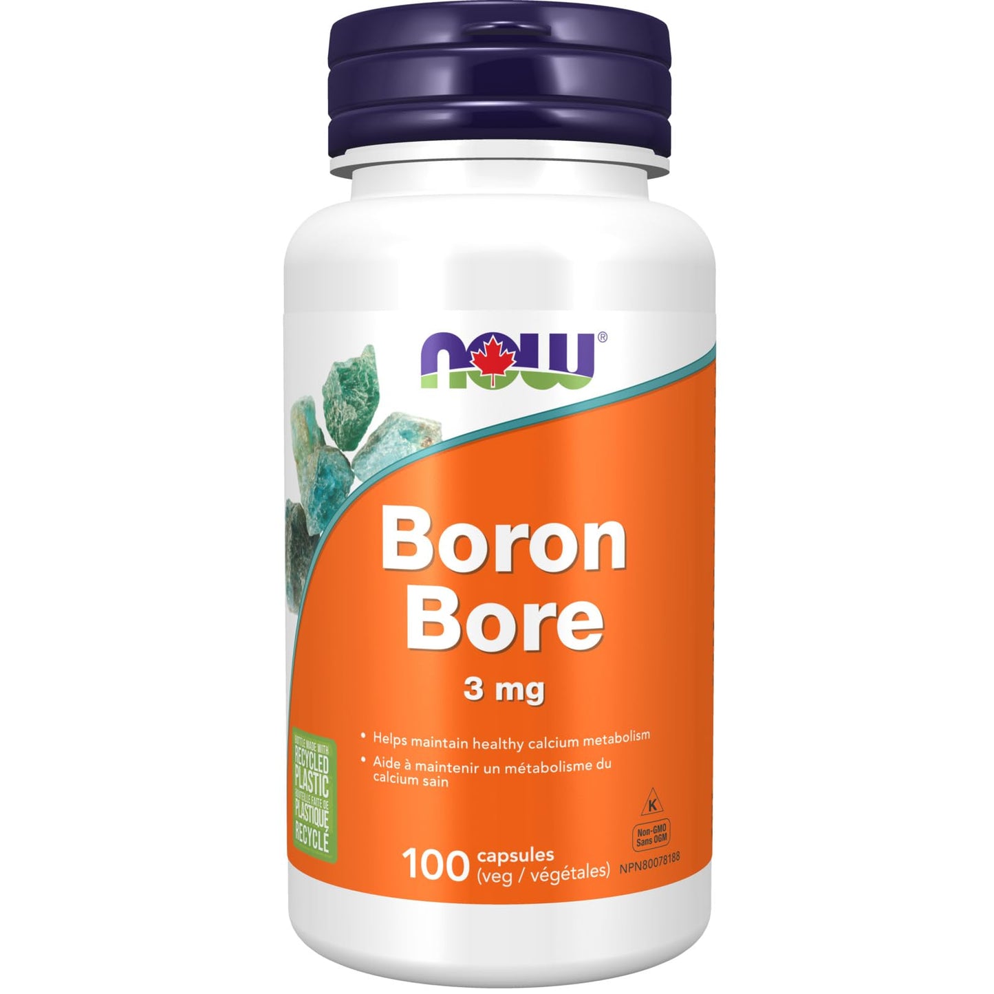 Pre-Order | Arrives in 5–10 Days – NOW Foods Supplements, Boron 3 mg (Bororganic Glycine), Structural Support*, 100 Veg Capsules