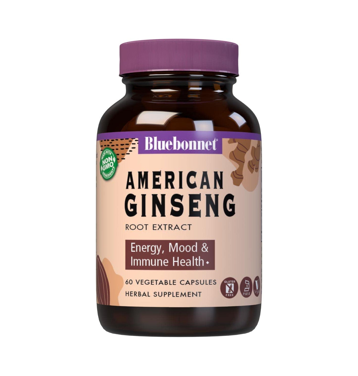 Pre-Order | Arrives in 5–10 Days – BlueBonnet American Ginseng Root Extract Supplement, 60 Count