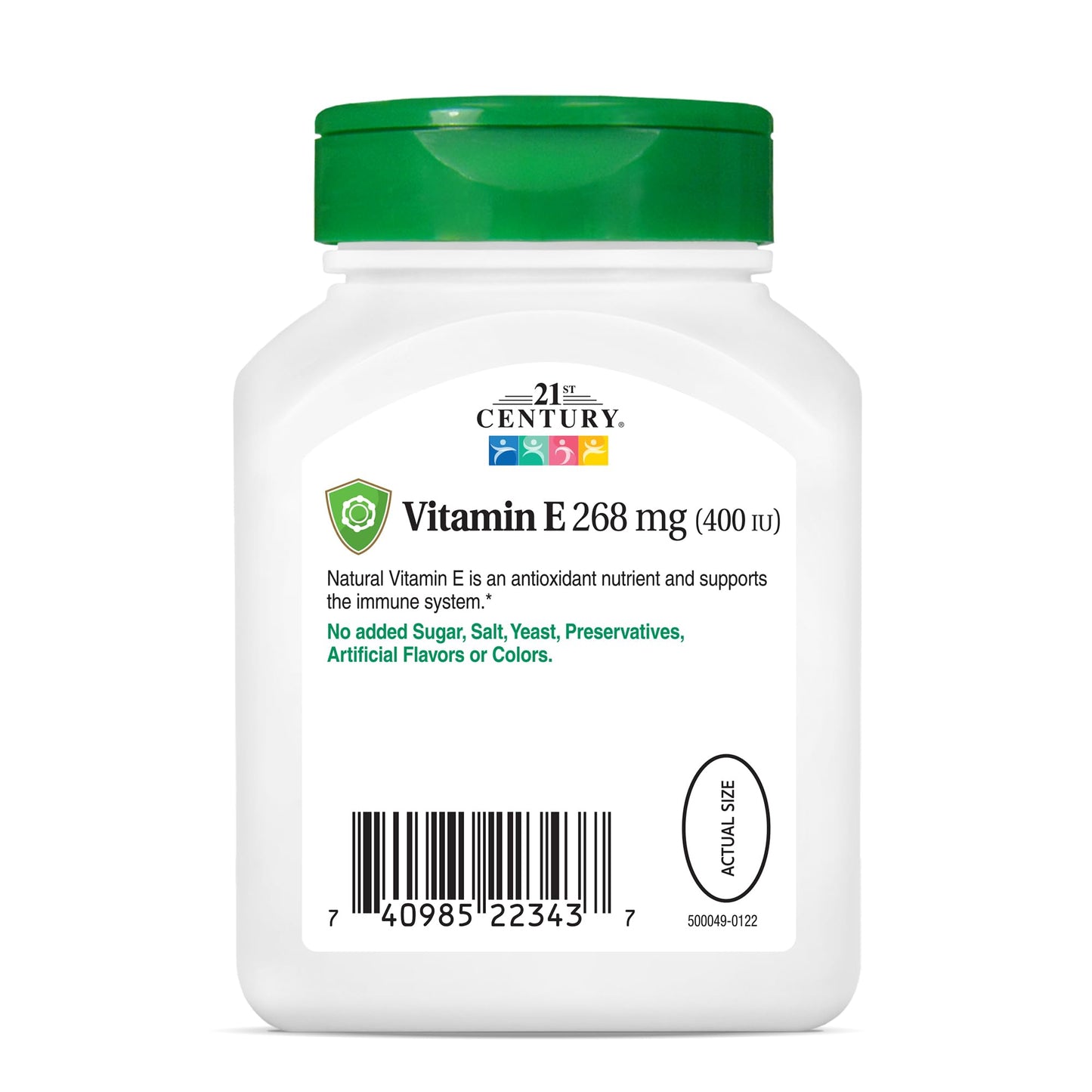 Pre-Order | Arrives in 5–10 Days – 21st Century E 400 I.U. Natural (D-Alpha) Softgels, 110-Count