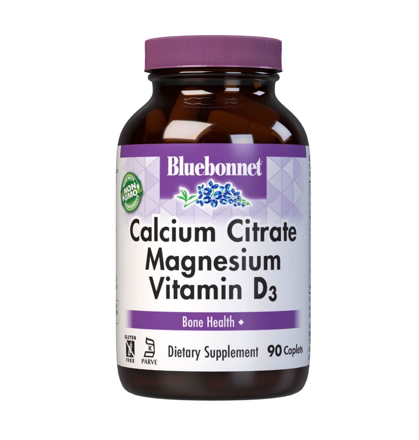 Pre-Order | Arrives in 5–10 Days – Bluebonnet Nutrition Calcium Citrate Magnesium Plus Vitamin D3 Caplets, Bone Health & Muscle Relaxation, Non GMO, Gluten, Soy & Milk Free, Kosher, White, 90 Count