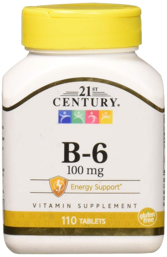 Pre-Order | Arrives in 5–10 Days – 21st Century Vitamin B-6 100 Mg, 110 Count