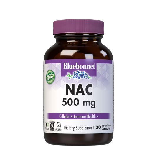 Pre-Order | Arrives in 5–10 Days – Bluebonnet NAC 500 mg Vitamin Capsules, 30 Count