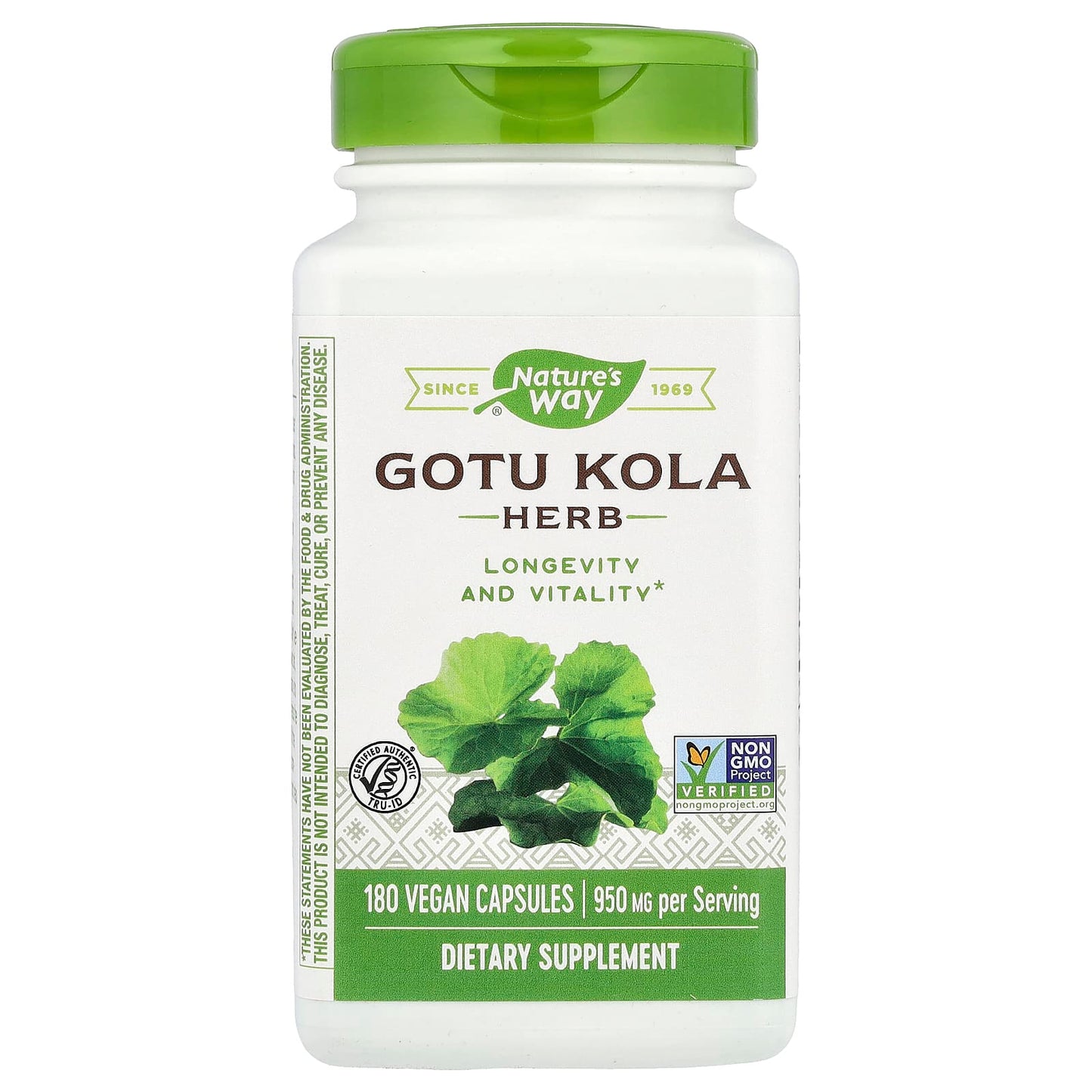 Pre-Order | Arrives in 5–10 Days – Nature's Way
Gotu Kola Herb, 950 mg , 180 Vegan Capsules (475 mg per Capsule)