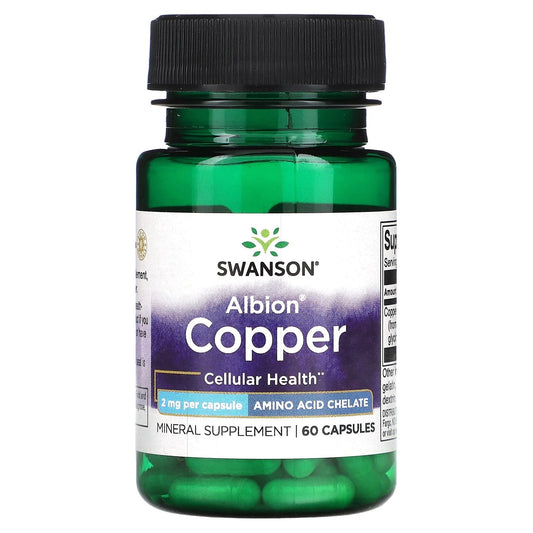 Pre-Order | Arrives in 5–10 Days – Swanson
Albion Copper, 2 mg, 60 Capsules