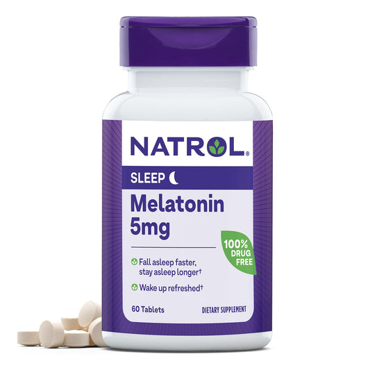 Pre-Order | Arrives in 5–10 Days – Natrol Melatonin 5 mg, Dietary Supplement for Restful Sleep, Sleep Supplements for Adults, 60 Melatonin Tablets, 60 Day Supply