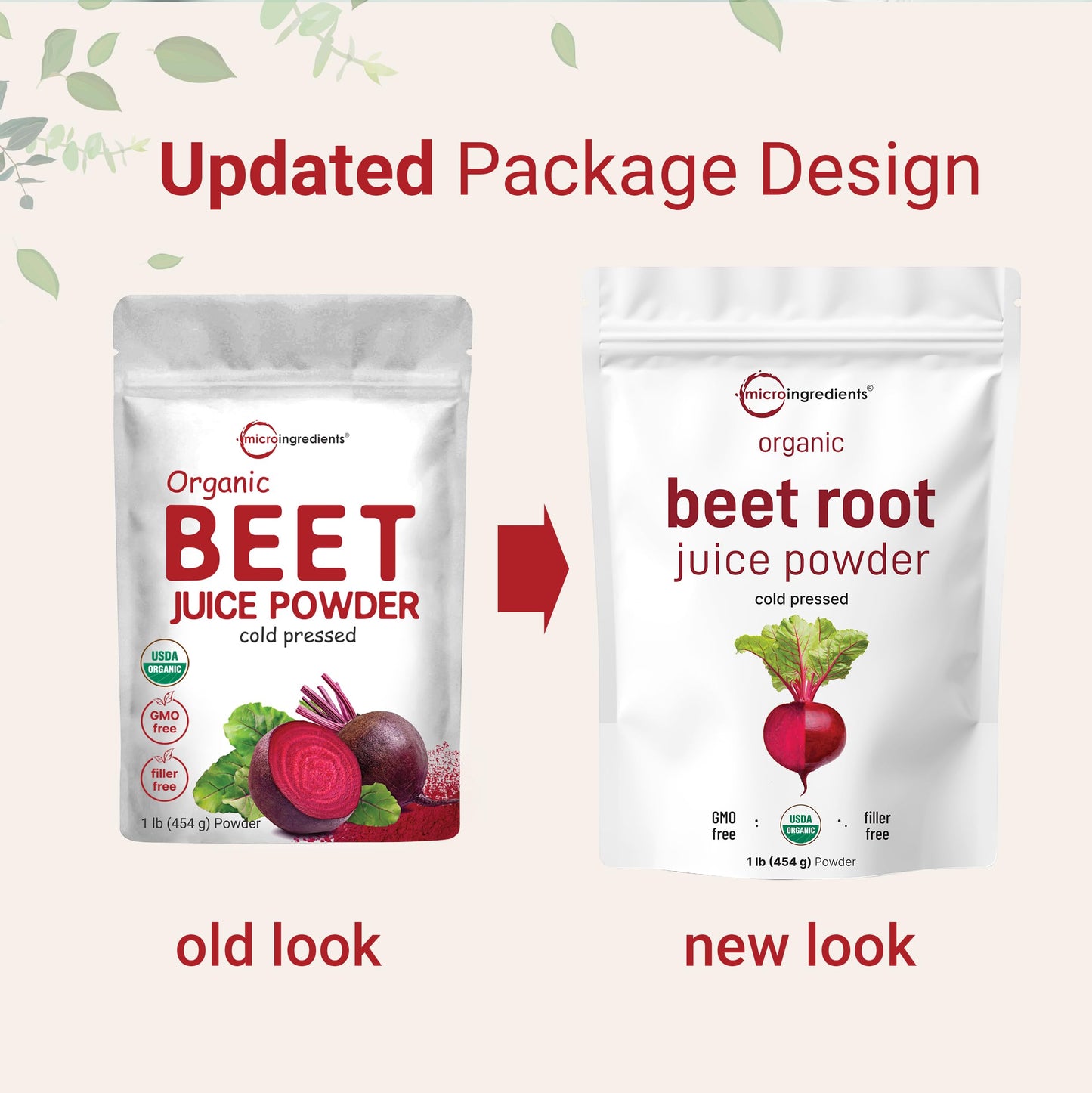 Pre-Order | Arrives in 5–10 Days – Micro Ingredients Organic Beet Root Powder, 1 Pound, Cold Pressed and Water Soluble, Beet Juice Pre-Workout Concentrated Powder, Energy & Immune System Support, Non-GMO