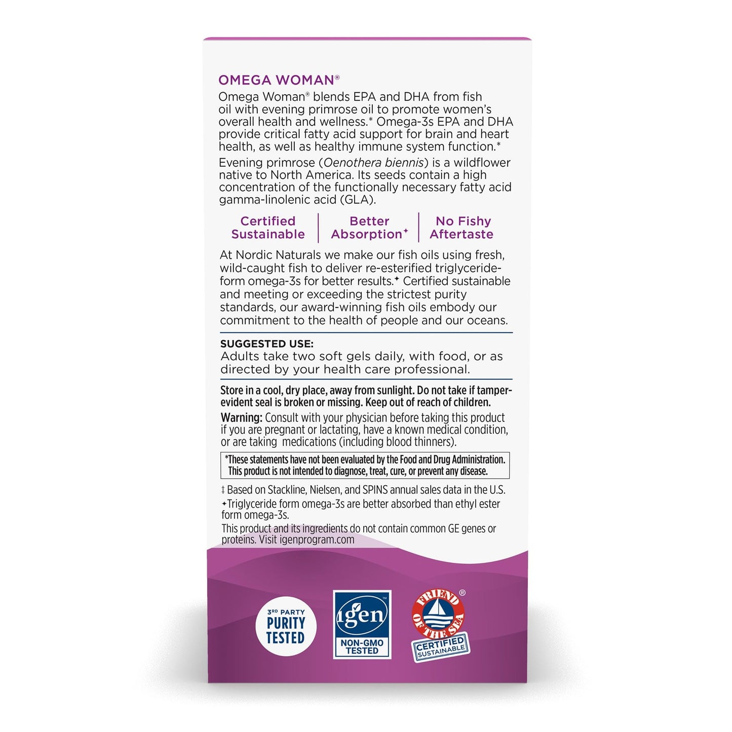 Pre-Order | Arrives in 5–10 Days – Nordic Naturals Omega Woman, Lemon - 120 Soft Gels - 500 mg Omega-3 + 800 mg Evening Primrose Oil - Healthy Skin & Optimal Wellness - Non-GMO - 60 Servings