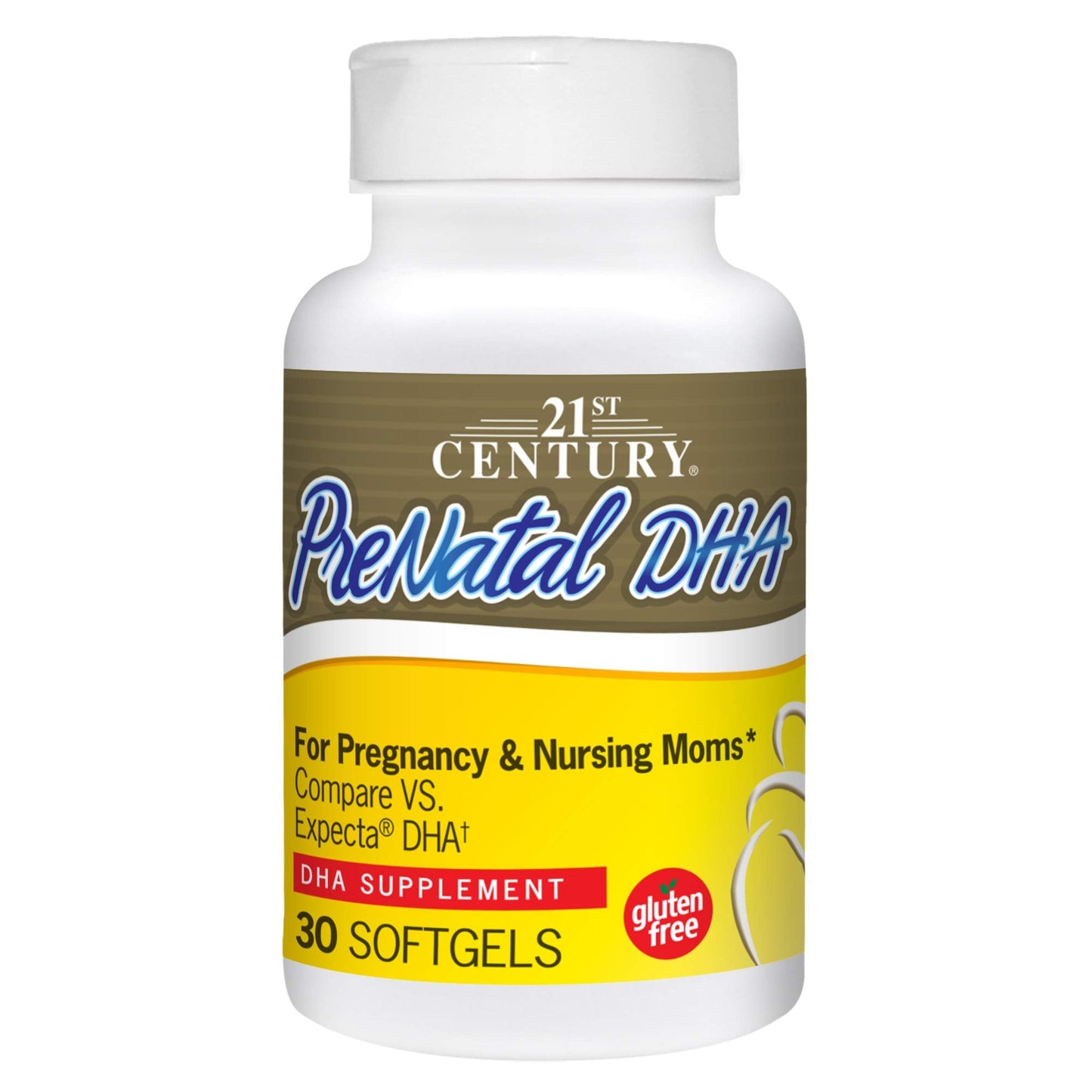 Pre-Order | Arrives in 5–10 Days – 21st Century PreNatal DHA Softgels, 30 Count