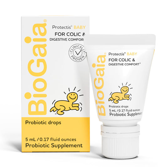 Pre-Order | Arrives in 5–10 Days – BioGaia Protectis Baby Probiotic Drops | Baby Essentials for Colic & Gas Relief | Safe for Newborns | Ease Crying, Fussing, Colic, Gas, Spit-ups & Constipation | No Dairy, Soy & Gluten | 5mL