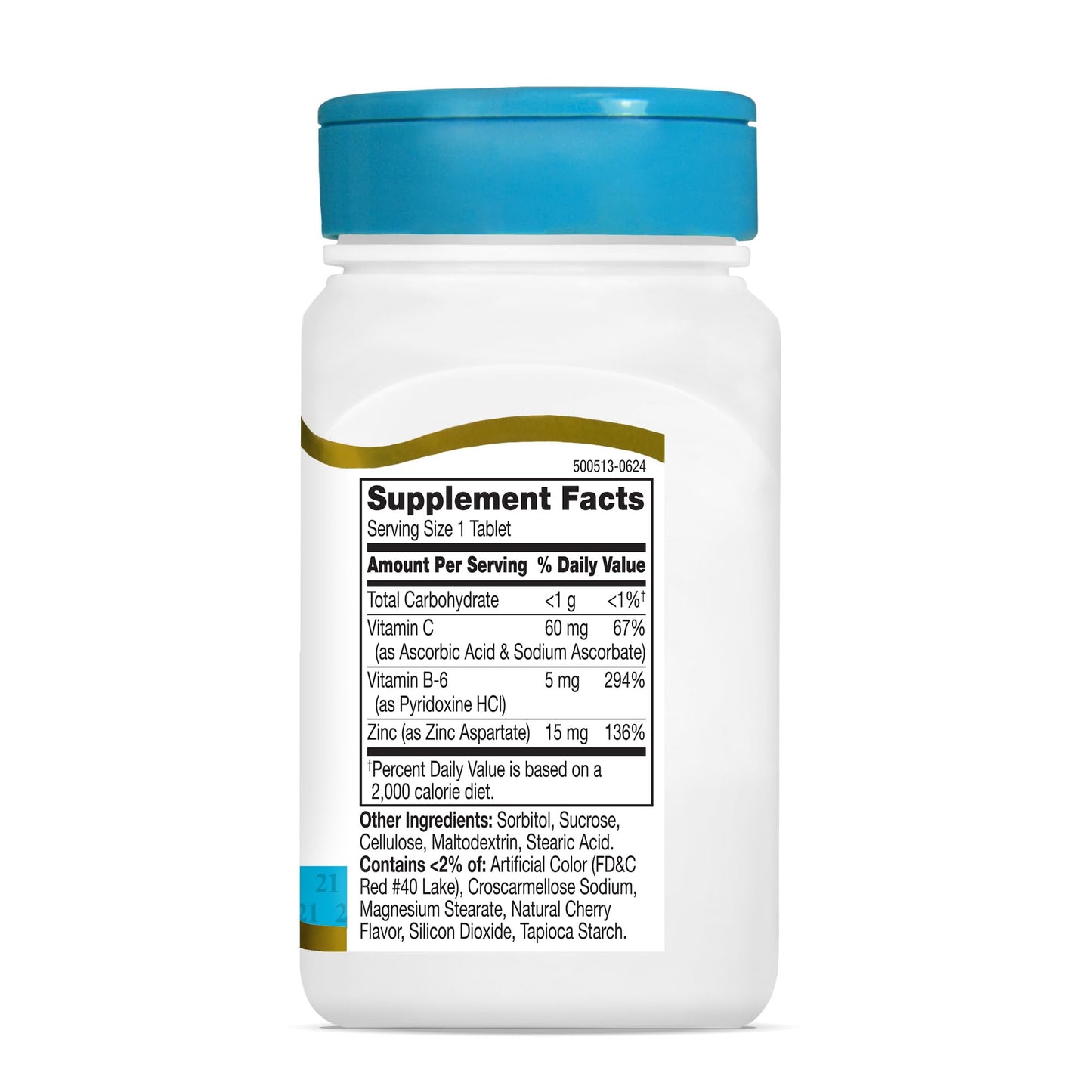 Pre-Order | Arrives in 5–10 Days – 21st Century Zinc Chewable Withc & B6 - Cherry, 90 Count