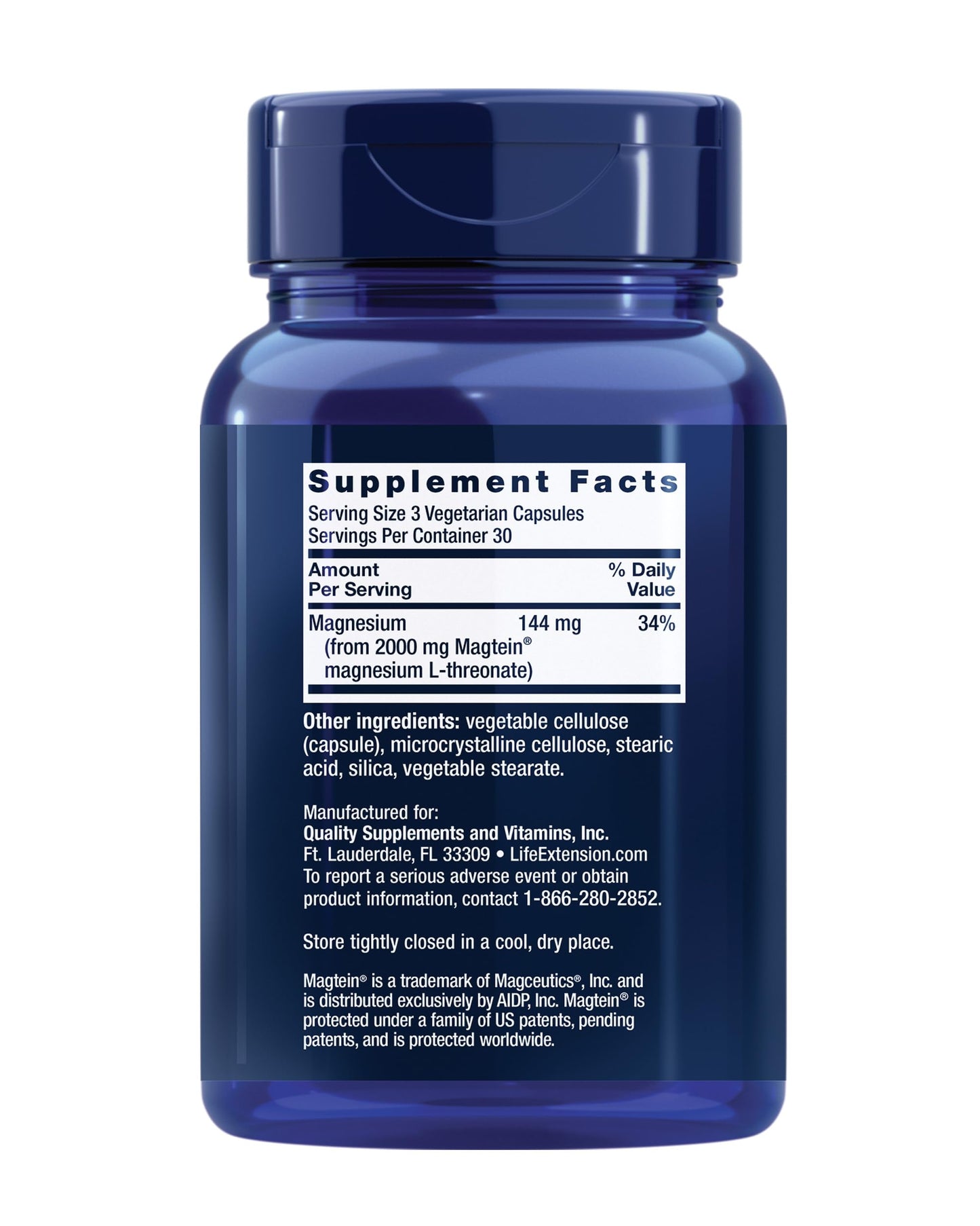 Pre-Order | Arrives in 5–10 Days – Life Extension Neuro-Mag Magnesium L-Threonate, Magnesium L-threonate, Memory Health, Quick Thinking, Cognitive Health Support, Vegetarian, Non-GMO, 90 Vegetarian Capsules