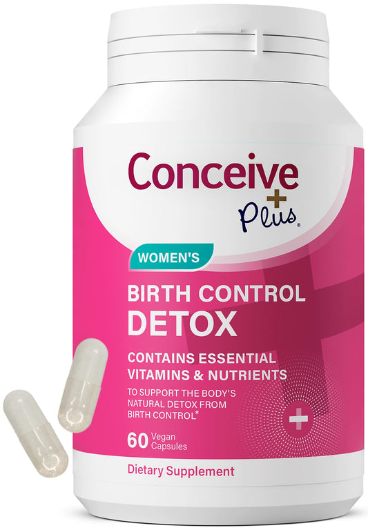Pre-Order | Arrives in 5–10 Days – CONCEIVE PLUS Birth Control Detox Supplement - Prenatal Vitamins Best for Women - Support Hormone Balance & Ovarian Health - Essential for Women Trying to Conceive - Dietary Supplements - 60 Capsules