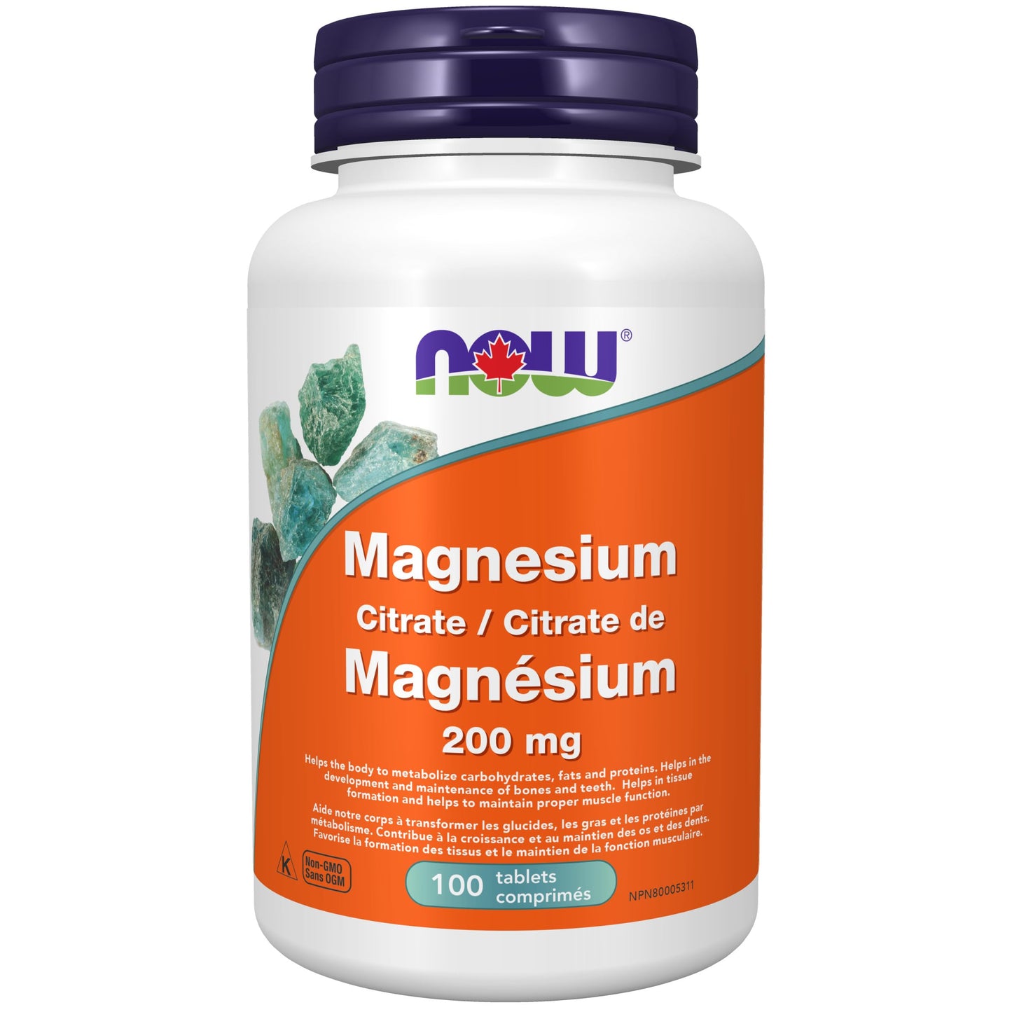 Now Foods Magnesium Citrate 200mg 100tab
