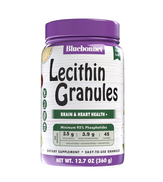 Pre-Order | Arrives in 5–10 Days – BlueBonnet Nutrition Super Earth Lecithin Granules, Derived From Non-GMO Soy, Gluten-Free, Vegan, Kosher Certified, No Sugar Added, 12.7 oz, Yellow, 12.7 Oz