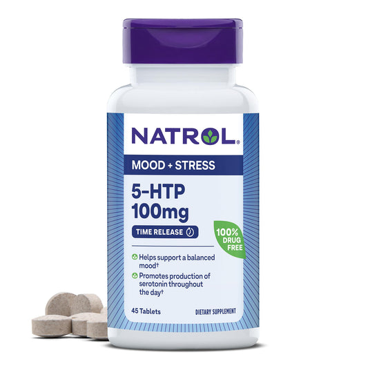 Pre-Order | Arrives in 5–10 Days – Natrol 5-HTP 100mg, Dietary Supplement Helps Support a Balanced Mood, 90 Time Release Tablets, 22-45 Day Supply