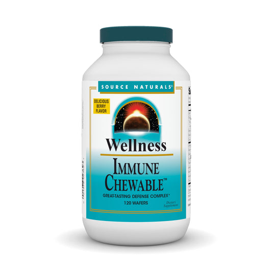 Pre-Order | Arrives in 5–10 Days – "Source Naturals Wellness Immune Chewable, Great-Tasting Defense Complex*, 120 Wafers"