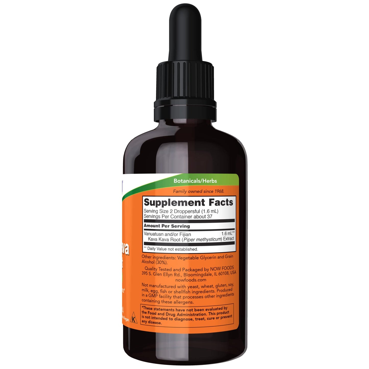Pre-Order | Arrives in 5–10 Days – NOW Foods Supplements, Kava Kava Liquid Extract with Glycerin, Dropper Included, Relaxation*, 2-Ounce