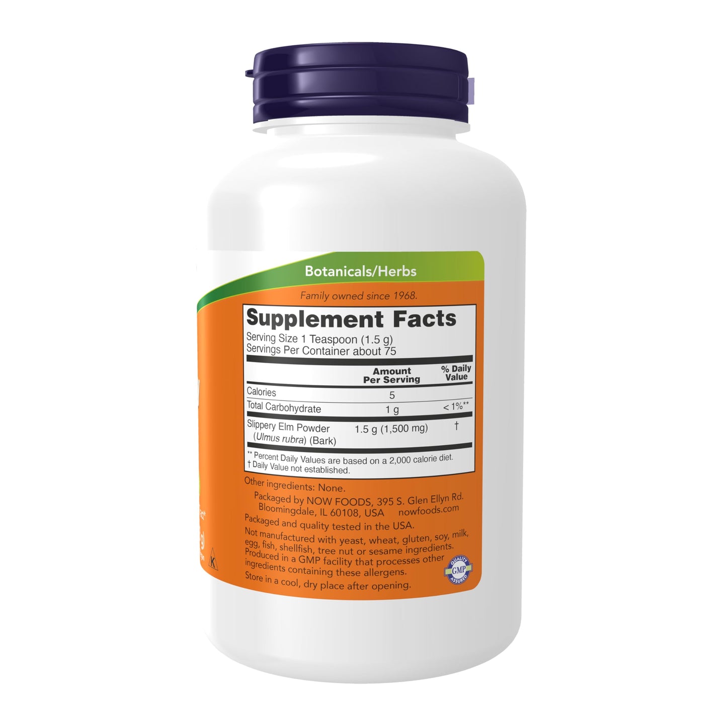 Pre-Order | Arrives in 5–10 Days – NOW Foods Supplements, Slippery Elm Powder (Ulmus rubra), Non-GMO Project Verified, Herbal Supplement, 4-Ounce