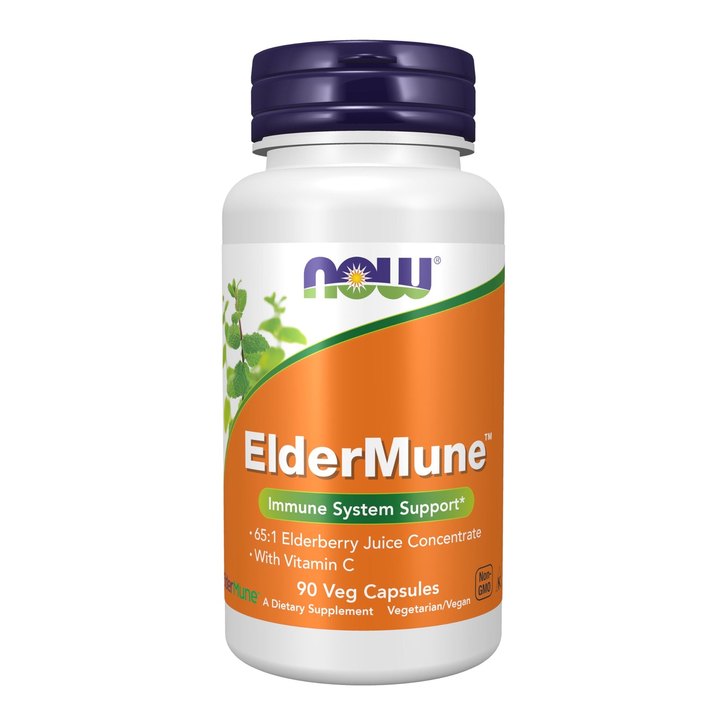 Pre-Order | Arrives in 5–10 Days – NOW Foods Supplements, ElderMune 65:1 Elderberry Juice Concentrate With Vitamin C, Immune System Support, 90 Veg Capsules
