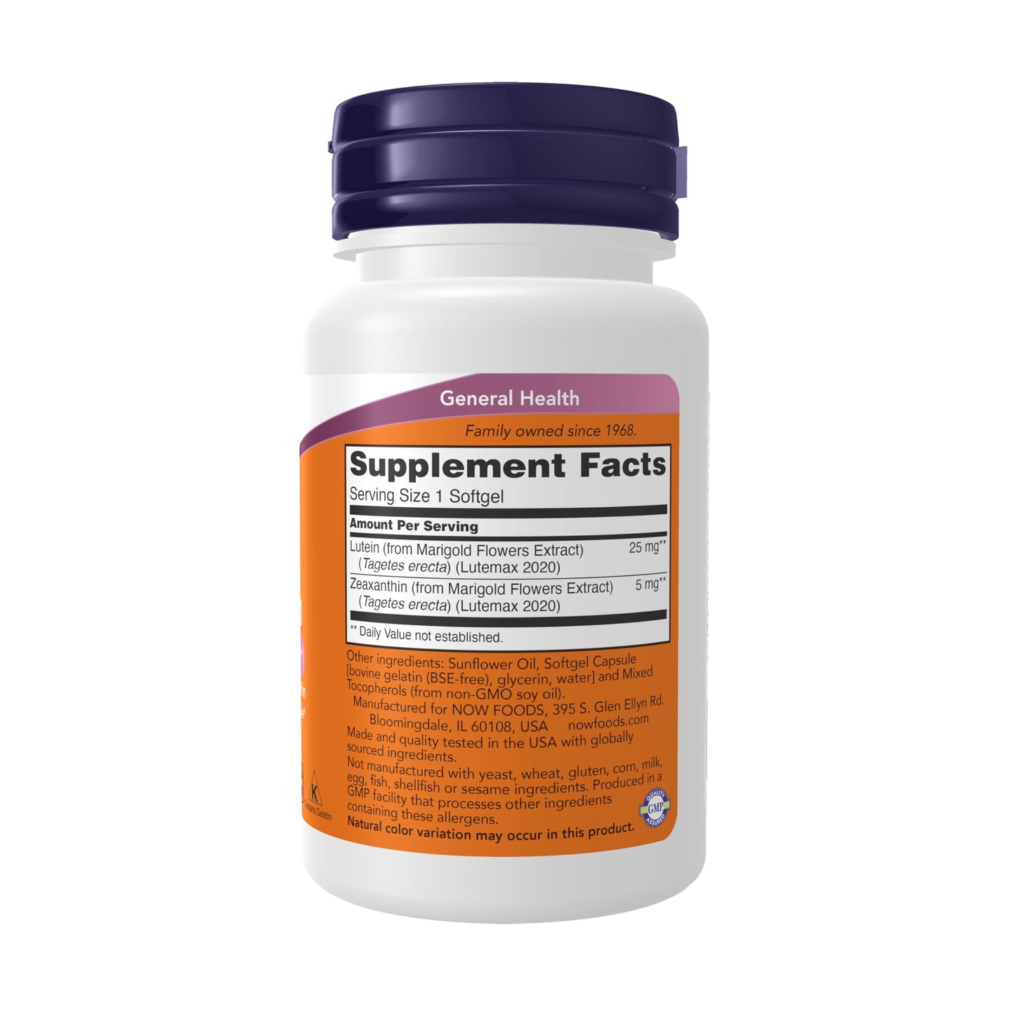 Pre-Order | Arrives in 5–10 Days – NOW Foods Supplements, Lutein & Zeaxanthin with 25 mg Lutein and 5 mg Zeaxanthin, 60 Softgels