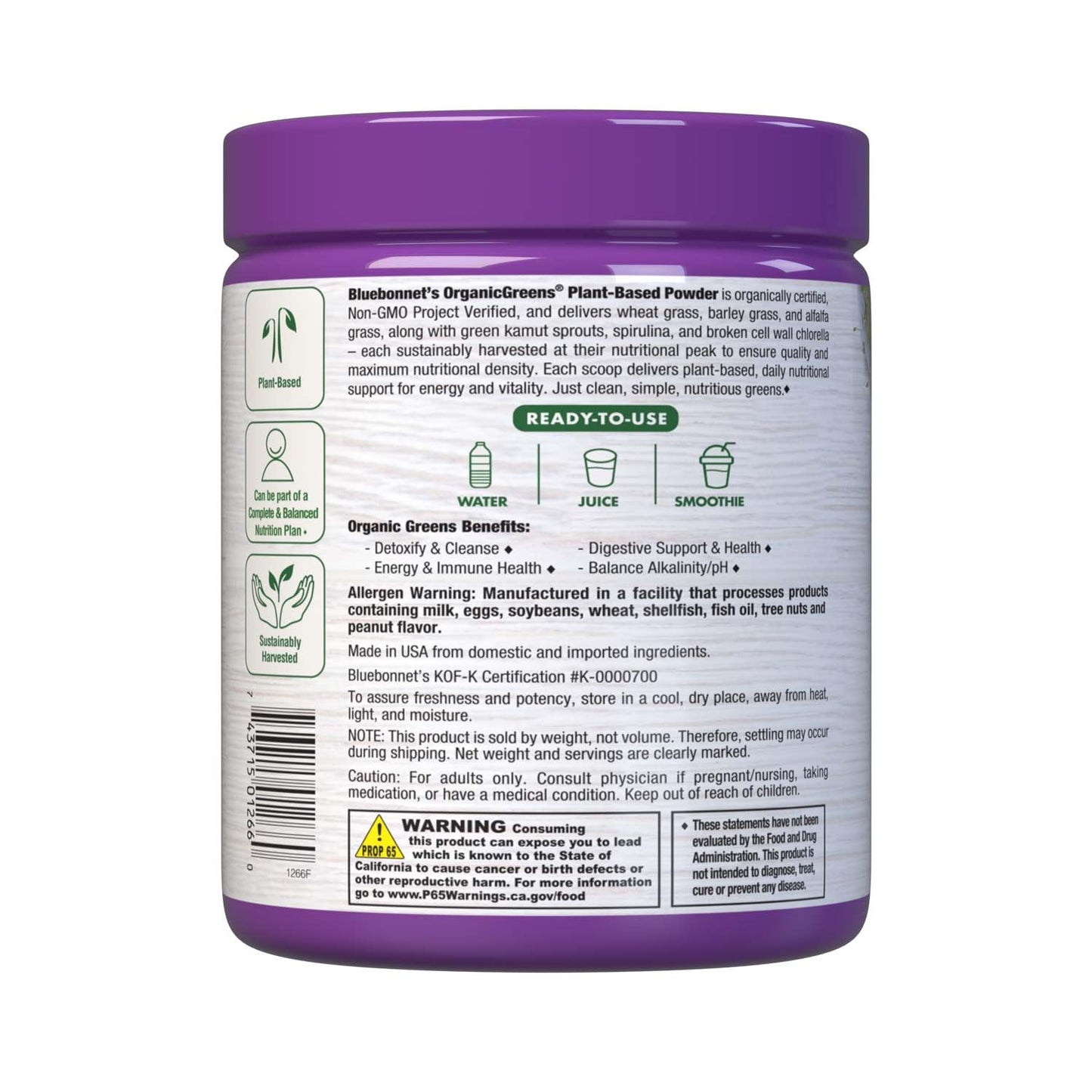 Pre-Order | Arrives in 5–10 Days – Bluebonnet Nutrition Super Earth Organic, Green Powder, 7.4 Oz