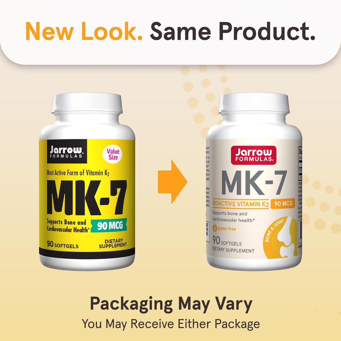 Pre-Order | Arrives in 5–10 Days – Jarrow Formulas MK-7 90 mcg - Bioactive Form of Vitamin K2 - 90 Servings (Softgels) - For Bone & Cardiovascular Health - Vitamin K2 MK-7 Dietary Supplement - K2 Vitamin Supplement MK-7 - Gluten Free