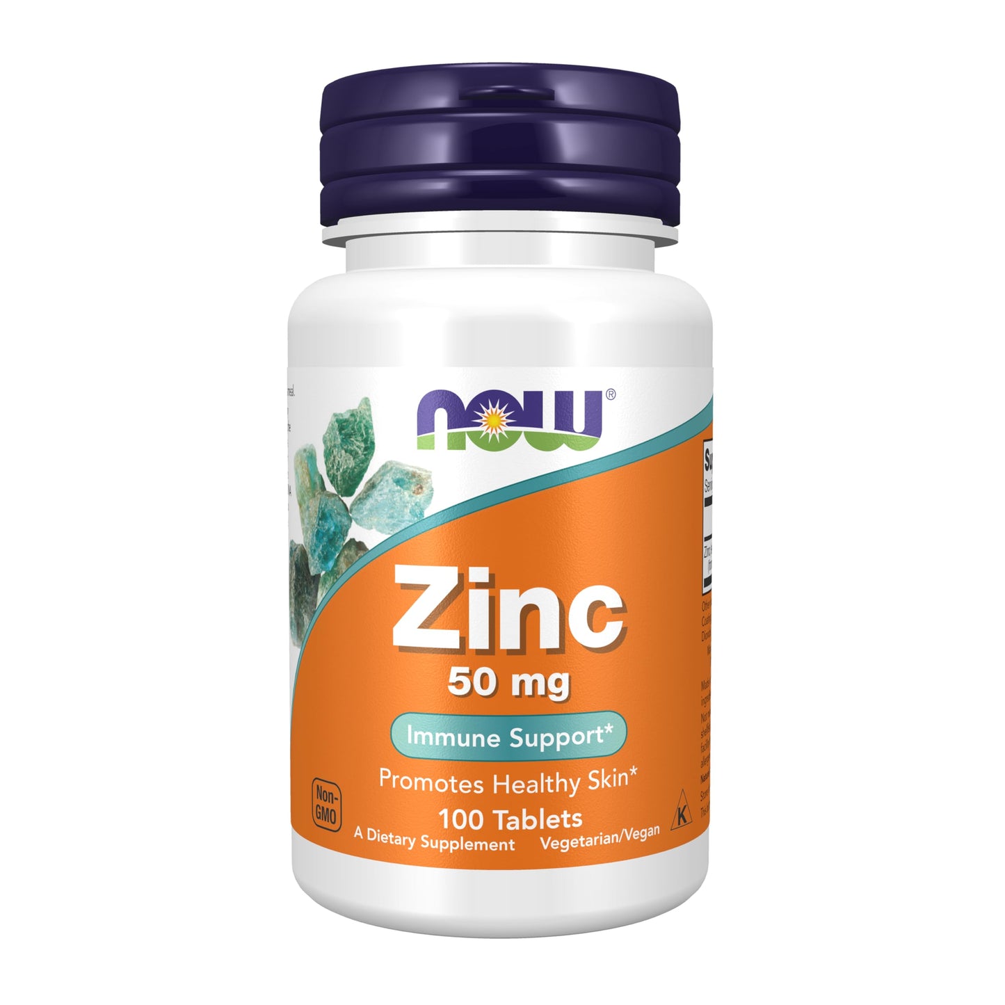 Pre-Order | Arrives in 5–10 Days – NOW Foods Supplements, Zinc (Zinc Gluconate) 50 mg, Supports Enzyme Functions*, Immune Support*, 100 Tablets