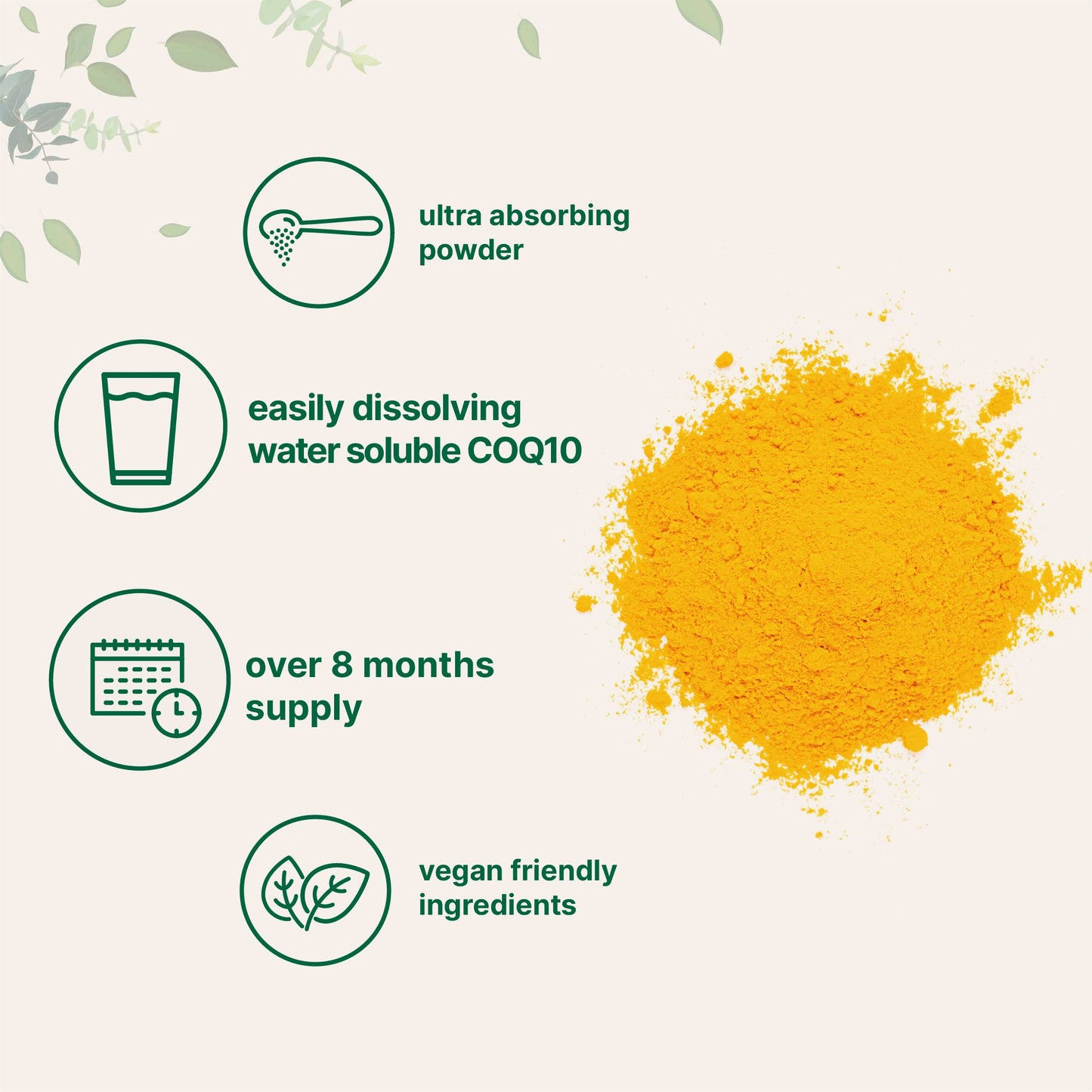 Pre-Order | Arrives in 5–10 Days – Micro Ingredients Water Soluble COQ10 Supplement (COQ10 200mg Per Serving in Powder Form), 50 Grams (8 Months Supply), Extra Absorption, Supports Heart and Energy Health, Vegan Friendly