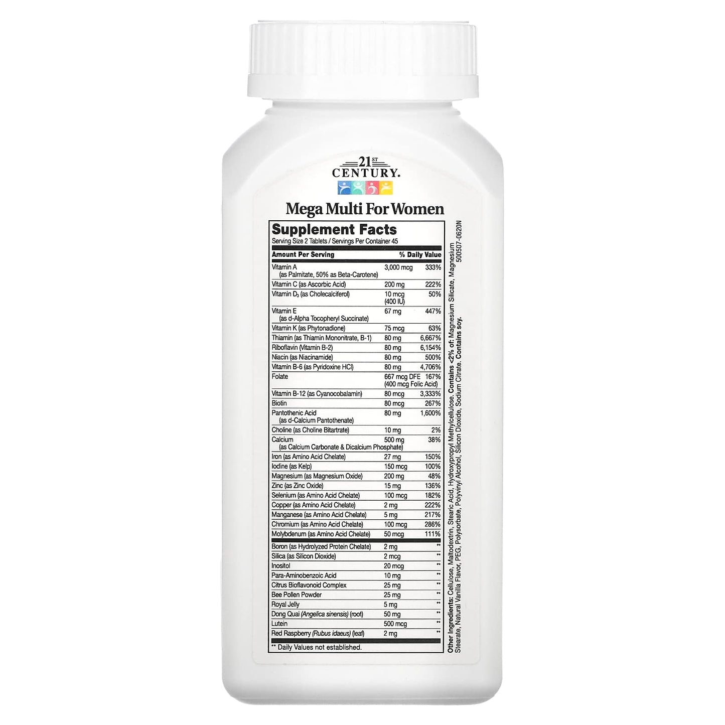 Pre-Order | Arrives in 5–10 Days – 21st Century Mega Multi for Women Tablets, 90-Count (22659)