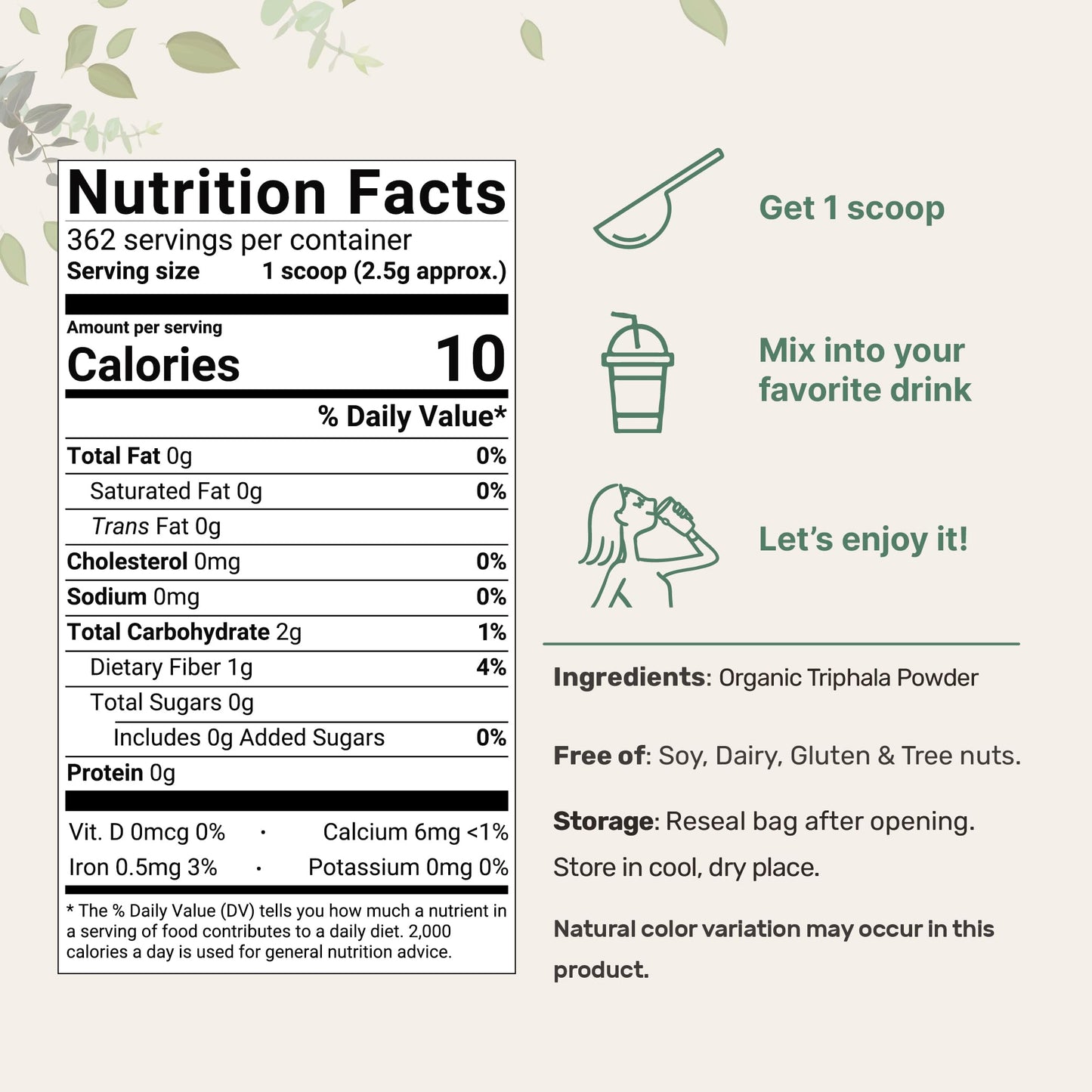 Pre-Order | Arrives in 5–10 Days – Micro Ingredients Organic Triphala Powder, 2 Pounds (Amla + Haritaki + Bibhitaki) | India Origin, Herbal Adaptogen Supplement, Supports Colon & Immune Health | Vegan, No GMOS