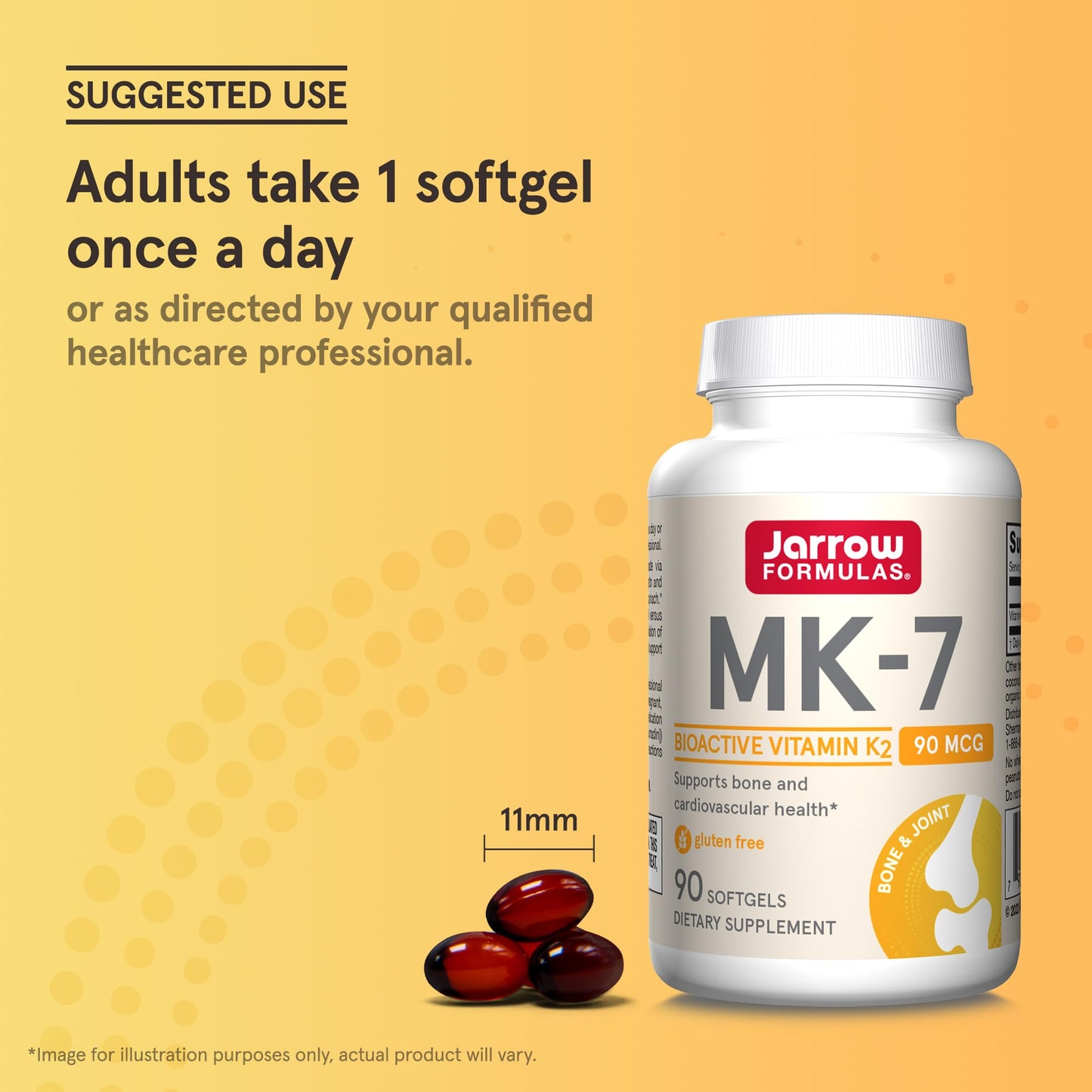 Pre-Order | Arrives in 5–10 Days – Jarrow Formulas MK-7 90 mcg - Bioactive Form of Vitamin K2 - 90 Servings (Softgels) - For Bone & Cardiovascular Health - Vitamin K2 MK-7 Dietary Supplement - K2 Vitamin Supplement MK-7 - Gluten Free
